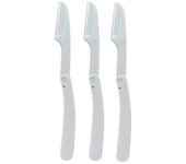 Yunduogirl 3pc Folding Face Shaver Eyebrow Trimmer Blade Anti-Scratch Razor Makeup Tools Eyebrow Trimmer Face Razor for Women