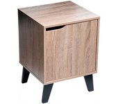 TIENDA EURASIA - Mesita de Noche de Madera con Puerta, Tirador Oculto, 35x47x32 cm