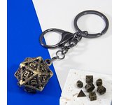 Dragon D20 Dice Keychain Fashion Keyring Ornament Key Chain Pendant Men Kids Toys Gifts