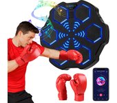 Máquina de Boxeo Musical Electrónica, Máquina de Boxeo Musical y Conexión Bluetooth, Probador de Fuerza de Golpe de Boxeo + Guantes