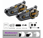 Bluetooth 5.3 Helmet Intercom Headset 300M Wireless Motorcycle Headphone intercomunicador IPX67 Waterproof 1100mA Earphone