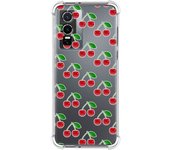 Funda Silicona Antigolpes para Vivo Y76 5G diseño Cerezas Dibujos