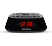 Metronic Radio Despertador Reloj Digital Fm doble alarma Negro 477003