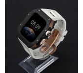 Luxury Carbon Fiber Case for Apple Watch S10 42mm 46mm Bezel Rubber Strap Modification Kit Iwatch Series 10 46mm 42mm