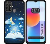 Funda Silicona para ZTE Blade A52 diseño Libro Cuentos Dibujos