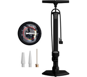 UNYCOS Bomba de Aire con Manómetro para Válvulas Presta y Schrader (160 PSI/11 Bar) Inflador de Pie Portátil para Neumáticos, Balones y Juegos Inflables