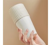 50/100/200/500PCS Disposable Cups 210ml White Premium Cardboard Paper Cups For Hot And Cold Drinks Supermarket Tasting Party