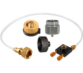 Europe standard Camping Gas Stove Refill Adapter Butane tank changer fill and drain valve with PU tube