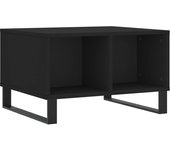 vidaXL Mesa de centro madera contrachapada 60x50x36,5 cm Blanco, Negro, Blanco brillante Mesita de Salón o Comedor o Auxiliar Mesa de Café Meuble Salón
