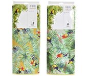 DAMDAM GO  Juego de 2 tapete escurridor Microfibra Hojas Bahamas, 40x48 cm