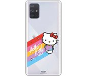 Funda original compatible con Samsung Galaxy A71 - Hello Kitty Velos Colores