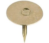 FADIX | Caja M 100 Unidades Chincheta Plana Latonada 9mm - Fácil Fijación y Pegado
