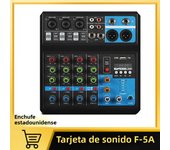 HD Audio 4 5 Channel Sound Mixer Professional Portable Console Computer Input 48v Power Live Broadcast A4 A5 Sound Audio Mixer