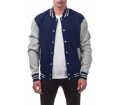 2024 New Arrival Fashion Fleece Casual Baseball Uniform Cotton Spliced Regular Rib Sleeve Brand Clothing Bomber Jacket Men