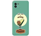 Funda Silicona Líquida Verde para Samsung Galaxy A03 diseño Culo Natural Dibujos