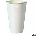 Set de Vasos Algon Desechables Cartón 330 ml Blanco 10 Piezas (20 Unidades)