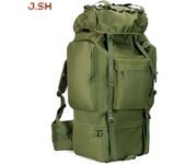 Mochila táctica de camuflaje para escalada de 100 l, ideal para viajes al aire libre, senderismo y montaña.