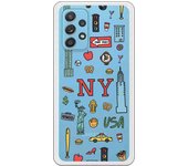 Funda compatible con Samsung Galaxy A72 - Be Unique Funda Gel New York
