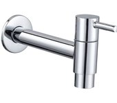 Grifo Exterior, Grifo Agua Jardín, Grifo Fregadero, Grifería Lavabo, Maple Inoxide Montado EN LA Parada Agua Ahorrada Grifo para Baño, Fregadero, Balcón, Cocina (Plata)