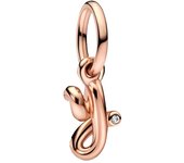 2023 New 925 Silver Plated Rose Gold Letter a-z Script Alphabet Dangle Charm Fit Pan Bracelet DIY Romantic Jewelry Gift