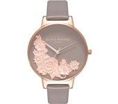 Olivia Burton Reloj Mujer Analogico Cuarzo con Correa de Piel OB16FS99