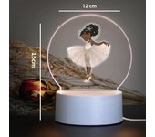 Hot Little ballerina Children Bedroom Decor 3D Lamp For Home Room Decoration Nightlight Led Night Light