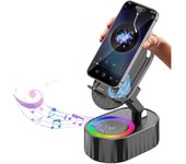 Altavoz Bluetooth de audio de inducción inalámbrico 5 en 1 Para teléfono recargable de Emergencia (3000 mAh) with Luz Ambiental colida plegable de 300 ° para tableta, iPhone, Android, regalos