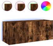 vidaXL Mueble de TV de pared con luces LED 100x35x41 cm, Mueble de Salon, Mueble TV, Mueble TV salon, Mesa de TV, Mueble tele
