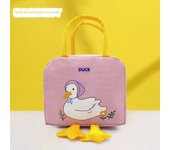 Kids Portable Insulated Thermal Picnic Food Cute Yellow Duck Lunch Bag Box Tote Food Fresh Cooler Bags Pouch for Children Bag