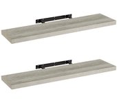 Estante de pared flotante de madera MDF gris de 100 cm Lola Home