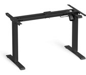 SONGMICS Soporte de Escritorio eléctrico, Estructura de Mesa de Trabajo motorizado, con Ajuste Continuo de Altura, Longitud Ajustable, Acero, Blanco/Negro