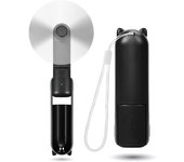 Mini ventilador de mano, 3 velocidades recargable Silencioso mini ventilador de mano [9-15 horas de trabajo], portátil USB Pequeño VENTILADOR DE Bolsillo, Todo Negro