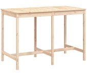 Mesa de Jardín Madera de Pino 159,5x82,5x110 CMCM