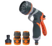 Pistola de Agua, para Limpieza de Automóvil/Riego del Césped Manguera Jardín 8 Modos Pulverizar Ajustable