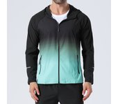 Men's sports windbreaker gradient skin windbreaker jacket 2024 new lightweight and breathable outdoor mountaineering sun protect