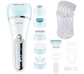 VGR Electric Women Epilator Female Shaver Leg Body Hair Removal Lip Chin Depilatory Lady Bikini Trimmer Facial Hair Remover