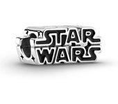 Charm Pandora Logo Star Wars 3D 799246C01 en Plata de Primera Ley y Esmalte Negro