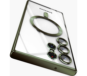 Luxury Plating For Magsafe Case For Samsung Galaxy S24 S23 S22 Ultra Plus Lens Protector Magnetic Wireless Charging Accessories