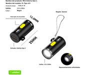 Type-C LED Multifunctional Strong Light Pocket Keychain Flashlight Outdoor Hiking Camping Mini Flashlight Small Torch light