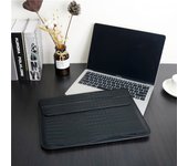 Laptop Sleeve for MacBook Pro 14 M4 Max 2024 PU Cover Crocodile Pattern Leather for MacBook Air 13 13.6 inch Air15 M3 2023 Case