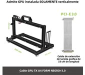 METALFISH ITX A4 Aluminum Open Frame Case, Vertical GPU, 240mm Cooler, Mini-ITX Compatible, DIY Gaming PC