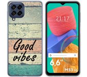 Funda Silicona para Samsung Galaxy M33 5G diseño Madera 01 Dibujos