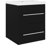 Mueble with fregadero Madera de Ingeniería Negro