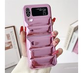 for Samsung ZFlip5 Luxury Down Jacket Glossy Case for Samsung Galaxy Z Flip 5 4 3 flip4 Solid Color Plating Soft Silicone Cover