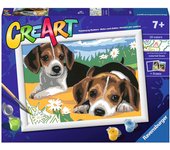 RAVENSBURGER CREART KIT PINTURA CACHORROS DE JACK RUSSELL, 28939, TIENDA CON LICENCIA OFICIAL