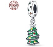 S925 Sterling Silver Winter Snowman Christmas Tree Pendant Charms Fit Original Pandora Bracelet For Women Birthday Jewelry Gift