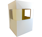 Caja para Tarta Blanca Glotomania - 20 Cm + Extensiones 30,5 Cm