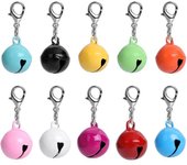 Cascables para mascotas para Gatos y Perros, 10 piezas de Cascables para Collares de Gatos y Perros con Sonido, Colgante multicolor para collar de Gato y Perro, accesorios para mascotas