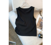 Colorful Rhinestone Knitted Tank Top Casual Crew Neck Sleeveless Tank Top For Summer  Women's Clothing Crop Top Camis