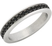 BREIL Colección LIGHT ROW, Anillo Hombre en Acero, Ideas de Regalos para Hombre